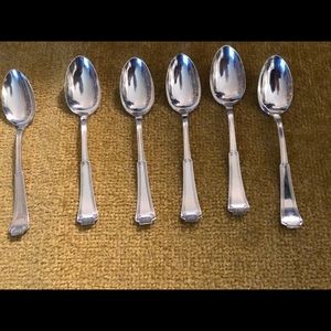 Vintage 1881 Set of 6 dessert spoons, silverware